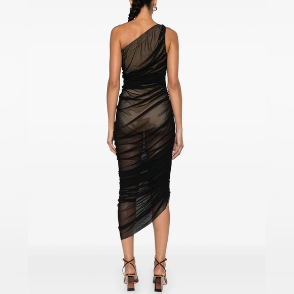 NWT Norma Kamali
Diana One Shoulder Gown Dress Meshe Size XS - Picture 11 of 11